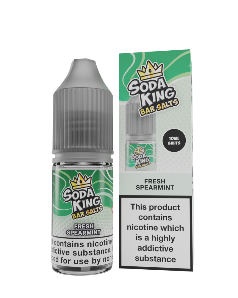 Soda King Bar Salts 10ml Nic Salts Fresh Spearmint (Box of 10)
