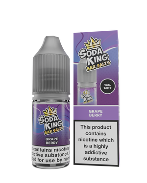 Soda King Bar Salts 10ml Nic Salts Grape Berry (Box of 10)