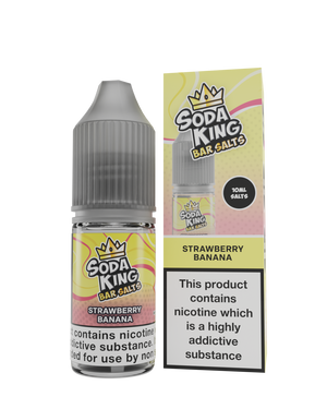 Soda King Bar Salts 10ml Nic Salts Strawberry Banana (Box of 10)