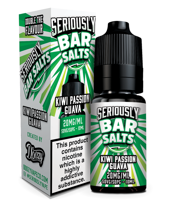 Doozy 10ml Seriously Bar Salts Kiwi Passion Guava (PACK OF 10)
