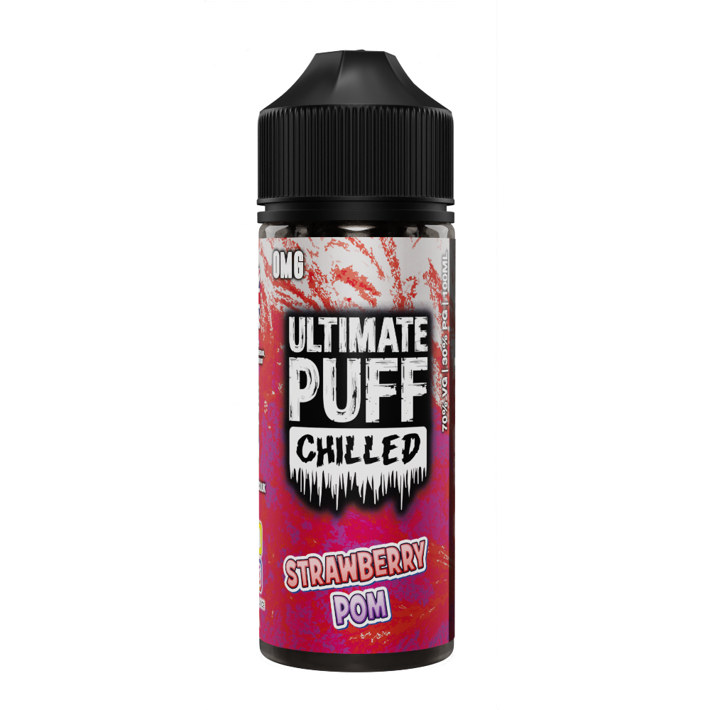 Ultimate Puff Chilled Strawberry Pom 100ml Short–fill