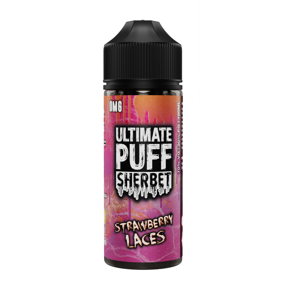 Ultimate Puff Sherbet - Strawberry Laces 100ml Short–fill
