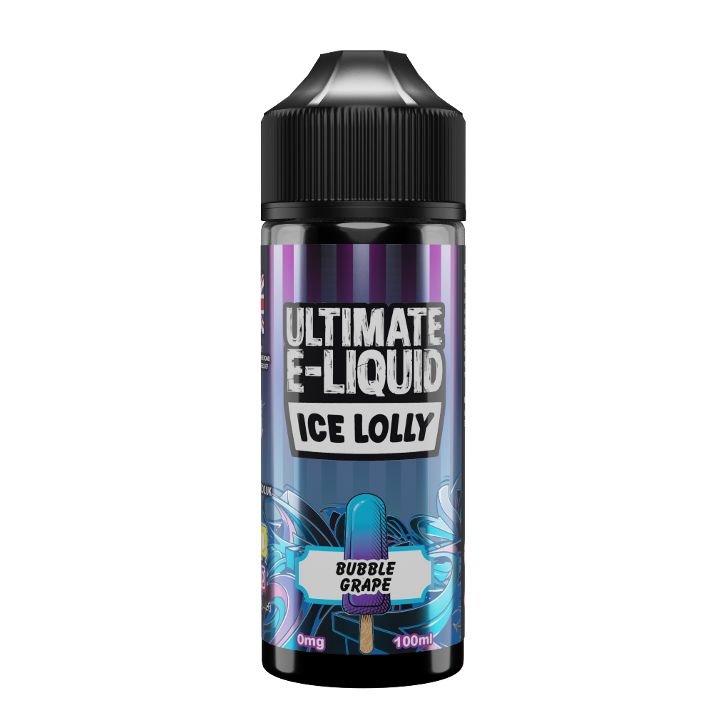Ultimate E-liquid Ice Lolly – Bubble Grape 100ml Short–fill