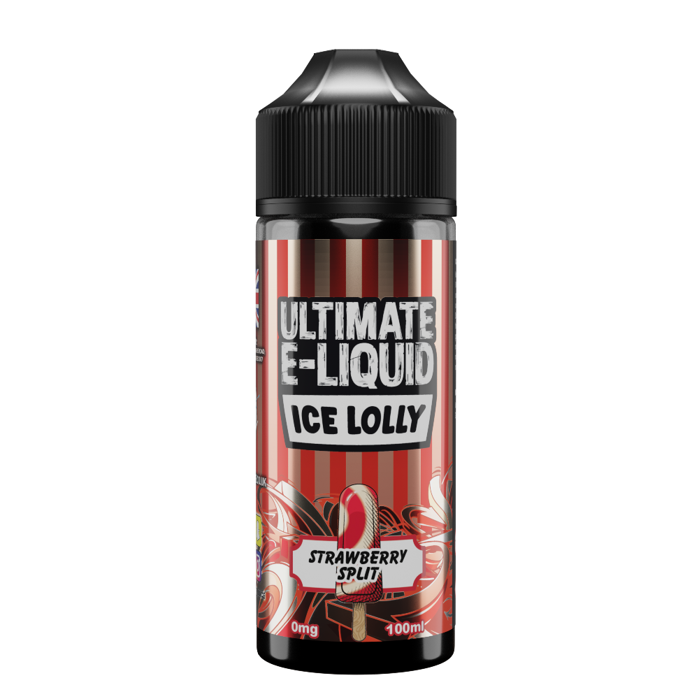 Ultimate E-liquid Ice Lolly – Strawberry Split 100ml Short–fill