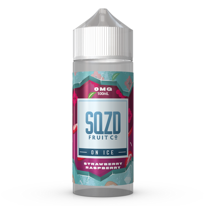 SQZD on ice 100ml Shortfill E-liquid Strawberry Raspberry